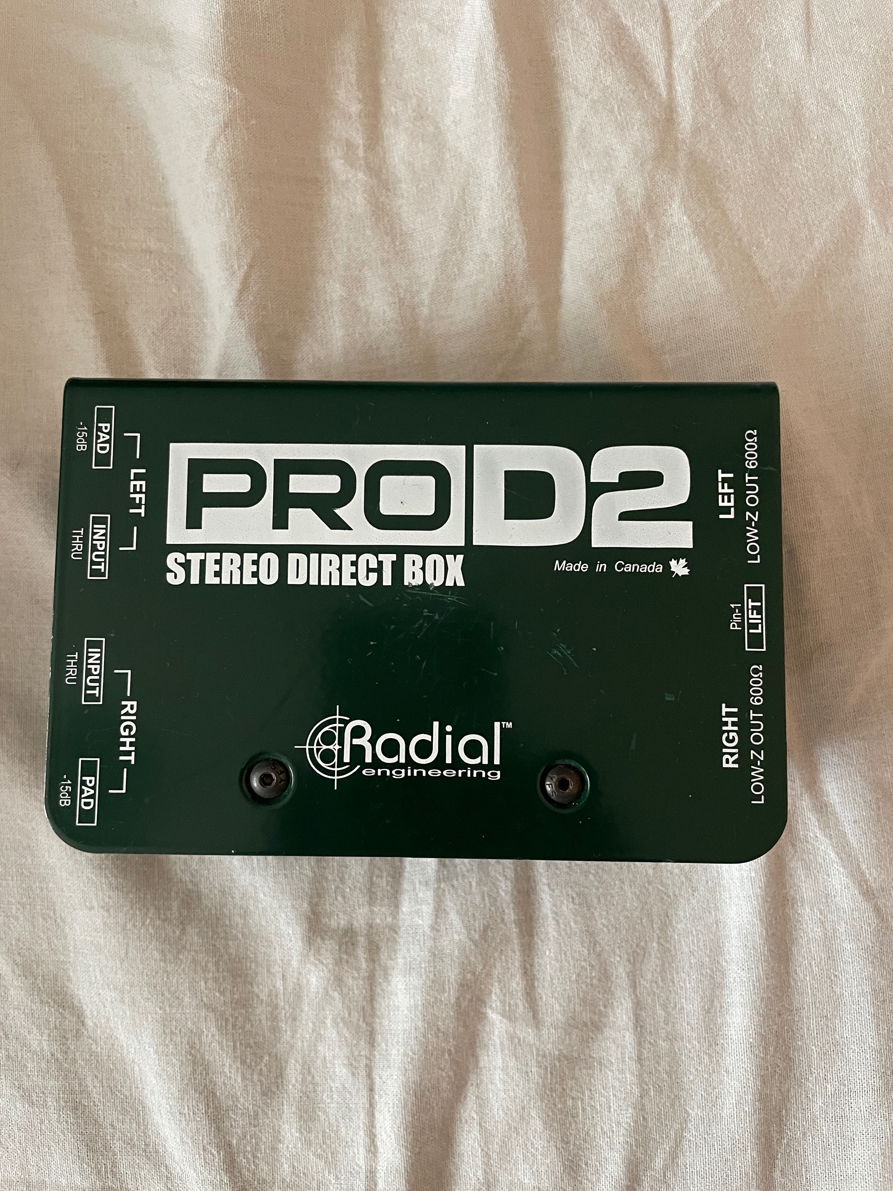 DI Box Radial Pro D2 Chitar/Clape/orga