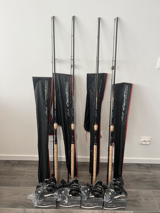 Set 4 Lansete WhiteFox B-4, 2.70m plus 4 Wind Blade SI11-60F