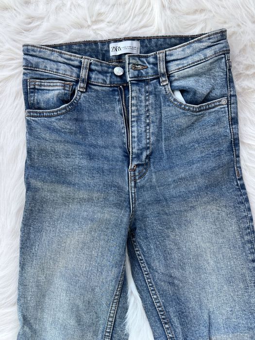 Blugi/ pantaloni de piele slim fit zara originali