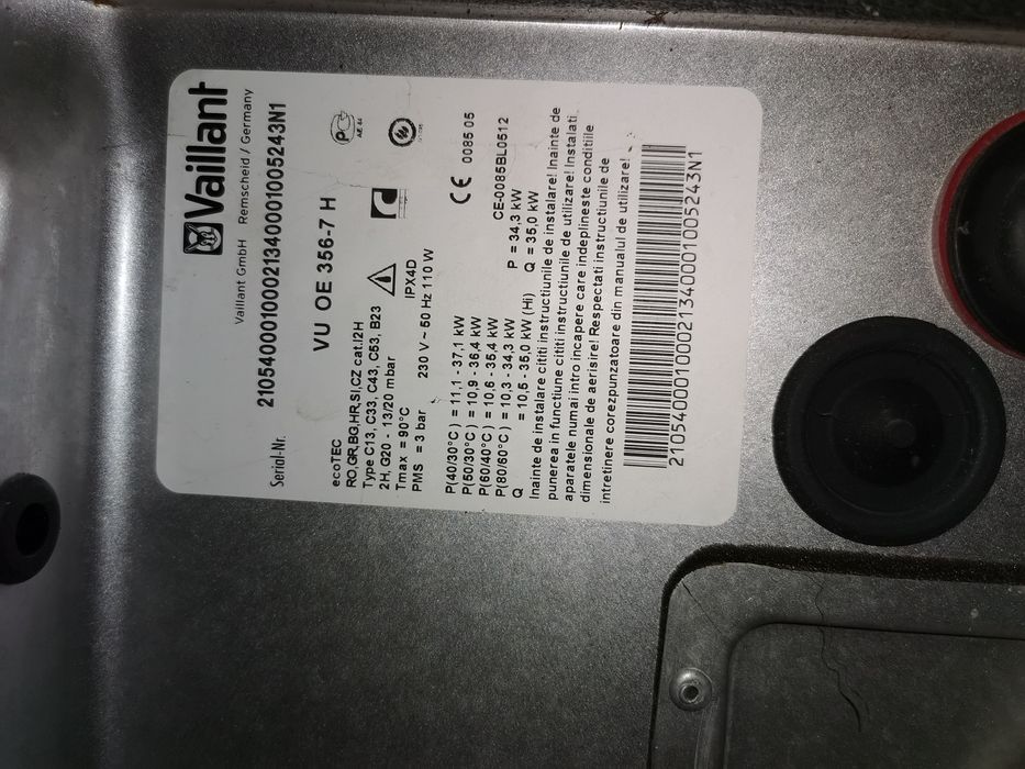 Vaillant vu 356 in condensatie, 35kw orice piesa.