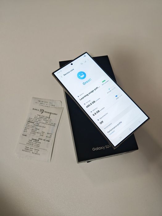 Samsung S24 Ultra Cream 512GB Fullbox impecabil bon achiziție.
