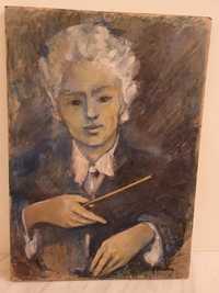 Tablou în ulei, portretul dirijorului "Iosif Conta"