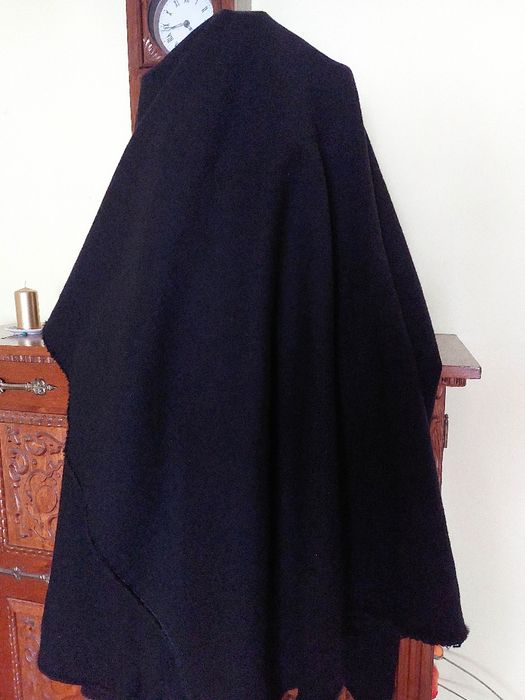 Cupon stofa negru intens  100% lana de inalta calitate