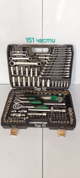 Вложки 1/2 ударни дълбоки. Ударно гедоре. Комплект преходници.