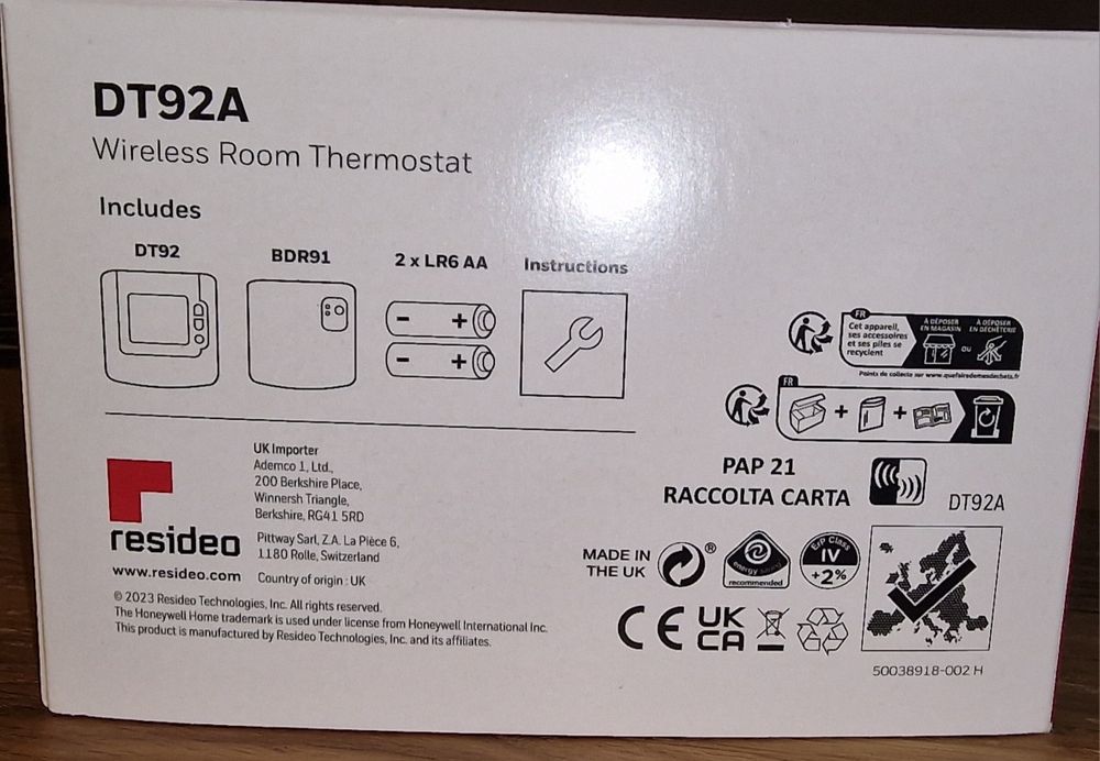 Termostat,  fără fir, wifi