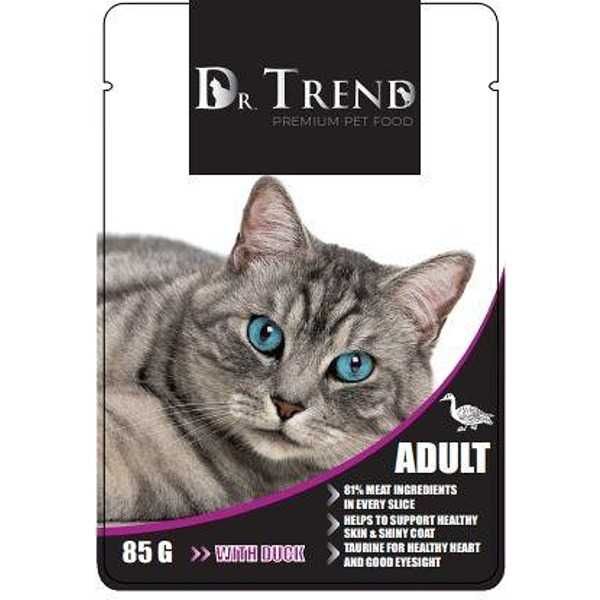 DR TREND Пауч за котка - различни видове 85гр