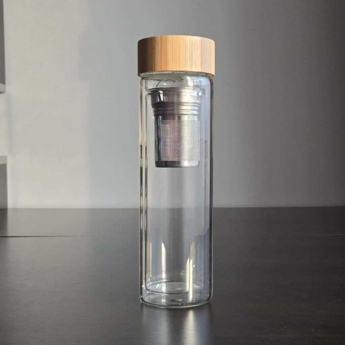 Recipient din sticlă borosilicată cu infuzor, 400 ml nou