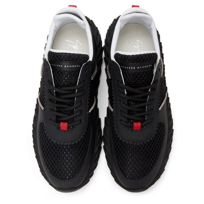 Giuseppe Zanotti Black Mesh Urchin Sneakers