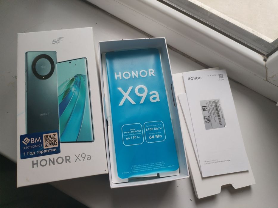 Honor x9a kor dok bar pamit 128 saz aybi joq