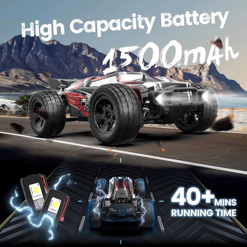 DEERC 9206E Extra Shell Голяма RC количка мащаб 1:10, 55 km/h 2 батери