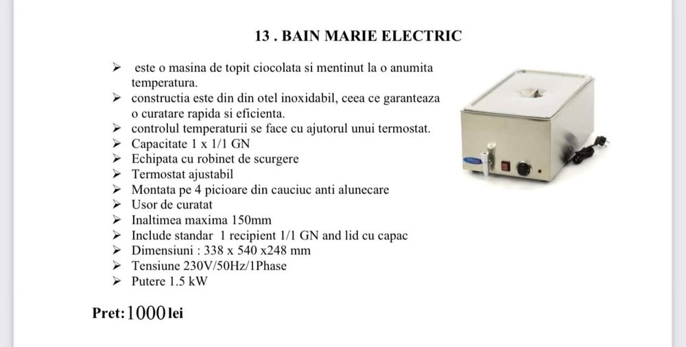 Bain marie electric