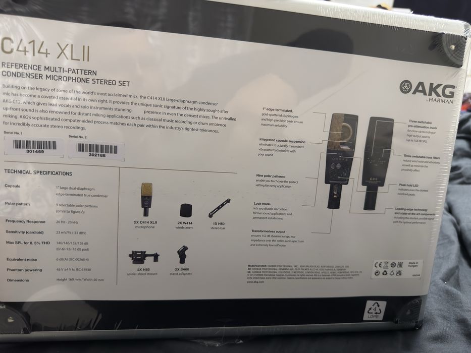 Set microfoane AKG C414 sigilate