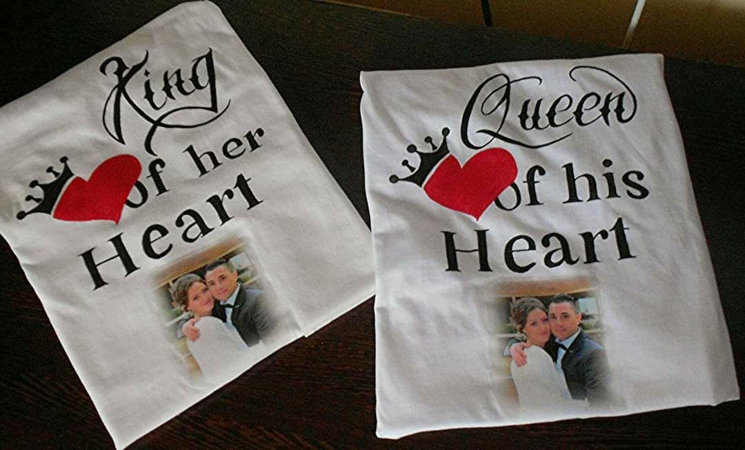 Tricouri Cuplu Personalizate manual Cadou unicat El și Ea Valentine's