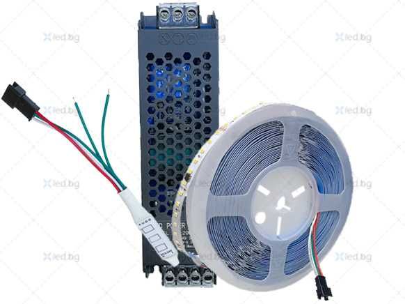 Бягаща Лед Лента - Адресируема 24V 120 леда/метър
