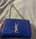 Чанта YSL тъмно синя