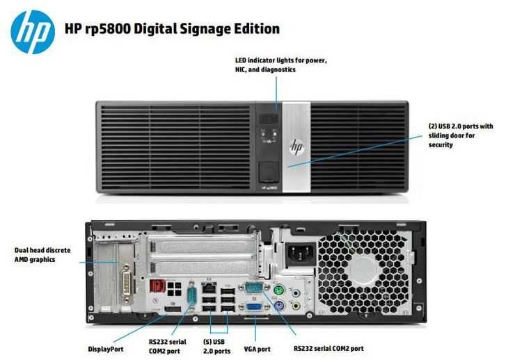 Компютър HP rp5800 Desktop Pentium G860 ,RAM 8GB ,256SSD 24м Гаранция