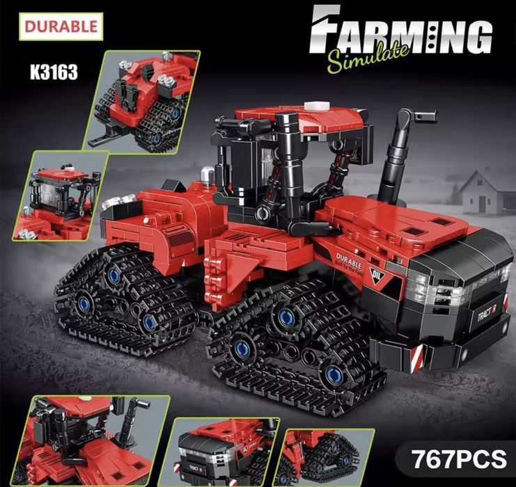 Set lego, imitatie Tractor marca Case Ih
