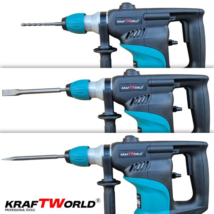 Мощен Ударен Къртач 2000W 5.5J KraftWorld за Тежки Задачи