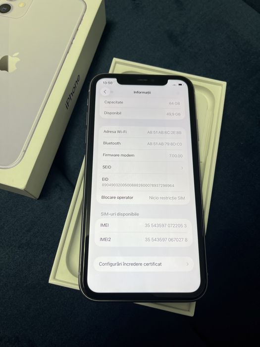 iPhone 11 Mov 64GB Neverlocked Impecabil