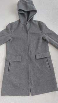 Дамско палто размер L на  Zara сиво от вълна