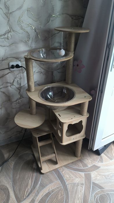 Когтеточка плюс игровой трёх этажный городок для кошек и котов!