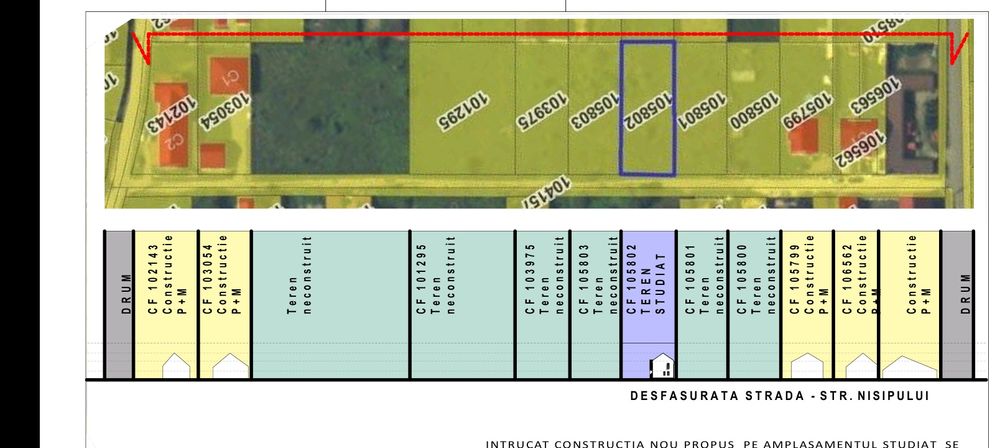 Teren 1000mp cu autorizație pt 2 case individuale