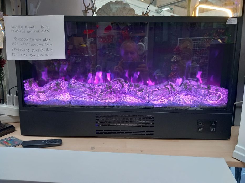 Semineu decor, color, diverse dimensiuni, telecomanda. Usb. Nou!