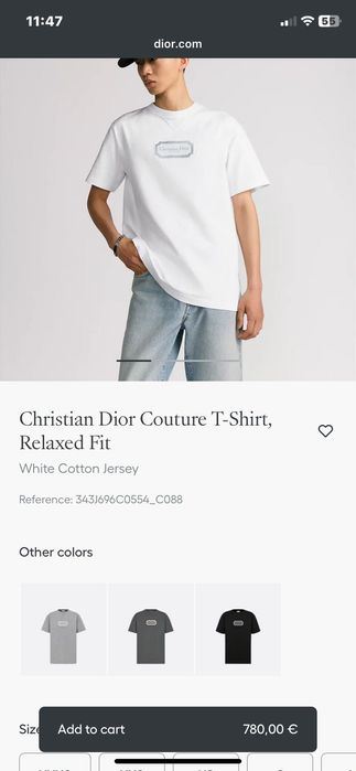 D*ior unisex тениска