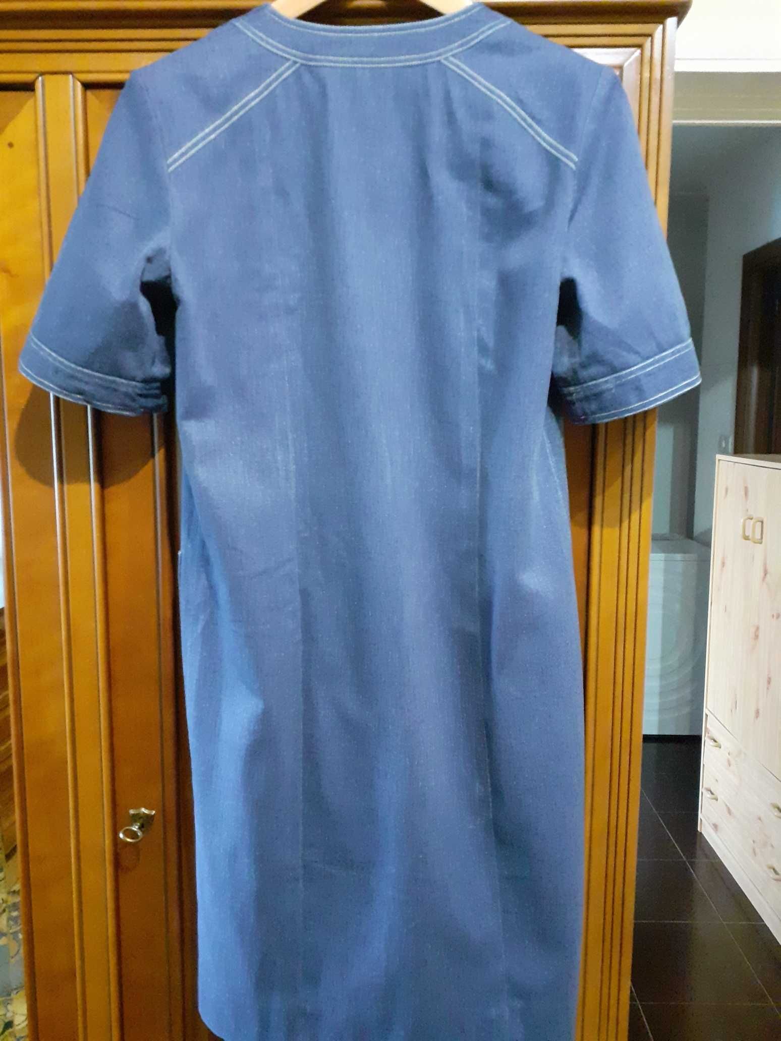 rochie denim maneca scurta