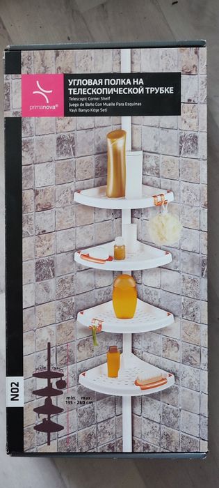 Угловая полка в ванную комнату