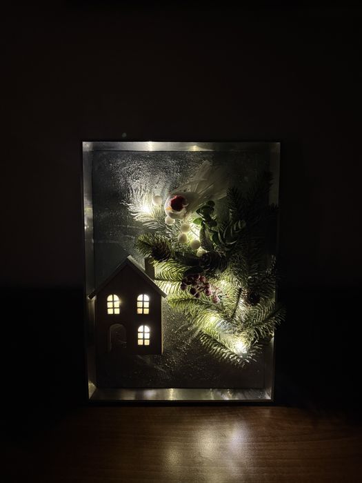 Tablou iarna hand-made decoratiune