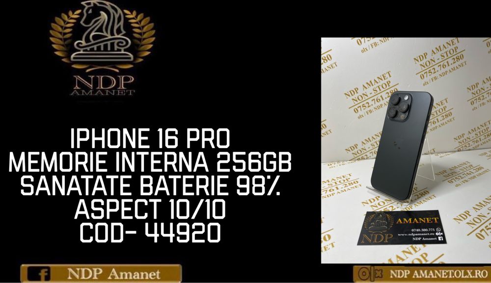 NDP Amanet Braila Iphone 16 Pro( 44920)