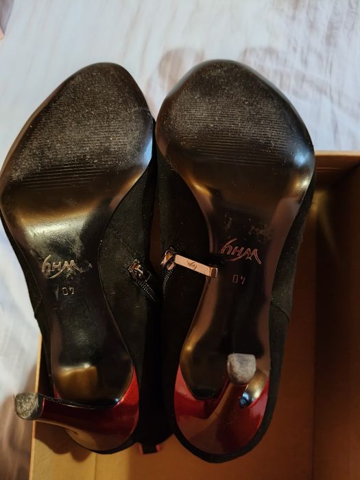 Botine Why by Denis shoes (Anna Cori) din piele intoarsa