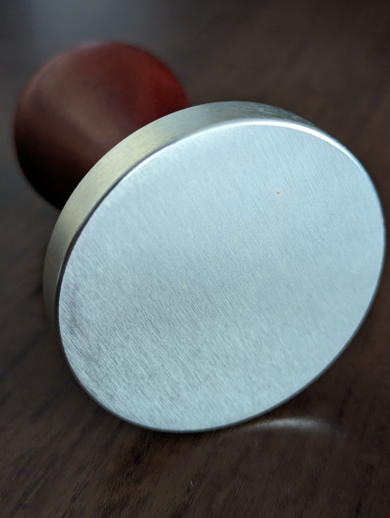 Tamper cafea inox cu mâner de lemn 51,53,58 mm