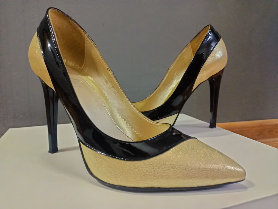 Pantofi piele cu toc Stiletto Perla- mărime 37