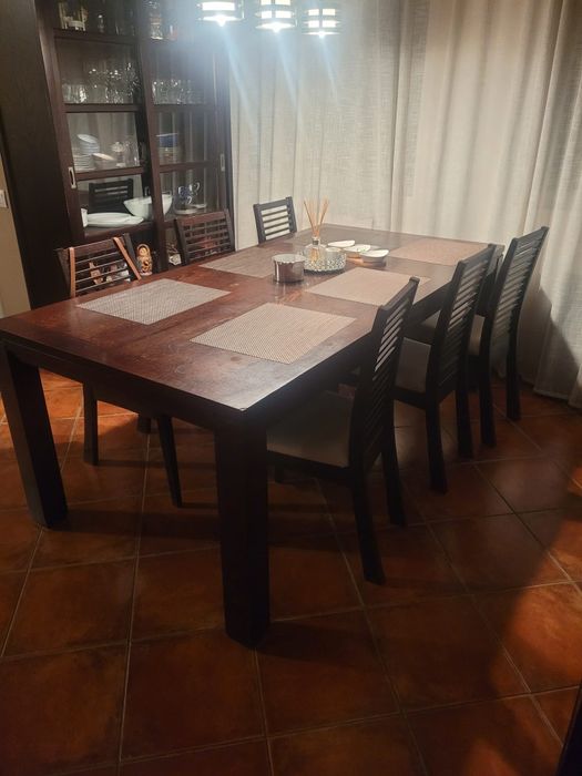 Masa+6 scaune lemn masiv