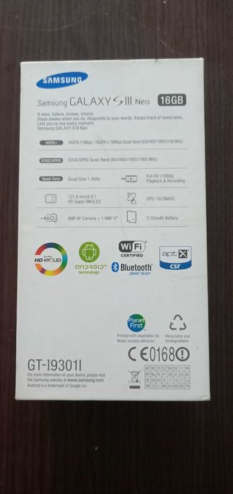 Чисто НОВ мобилен телефон Samsung Galaxy S3 neo, бял