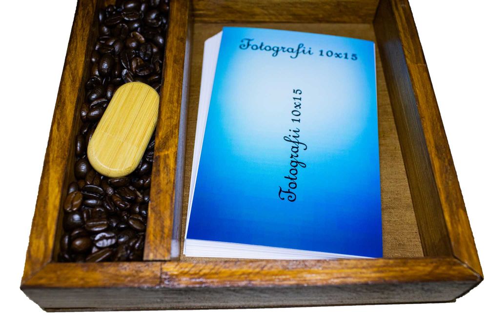 Stick Usb Lemn 3.0 + Cutie Fotografii 10X15 HANDMADE ***ARAD***