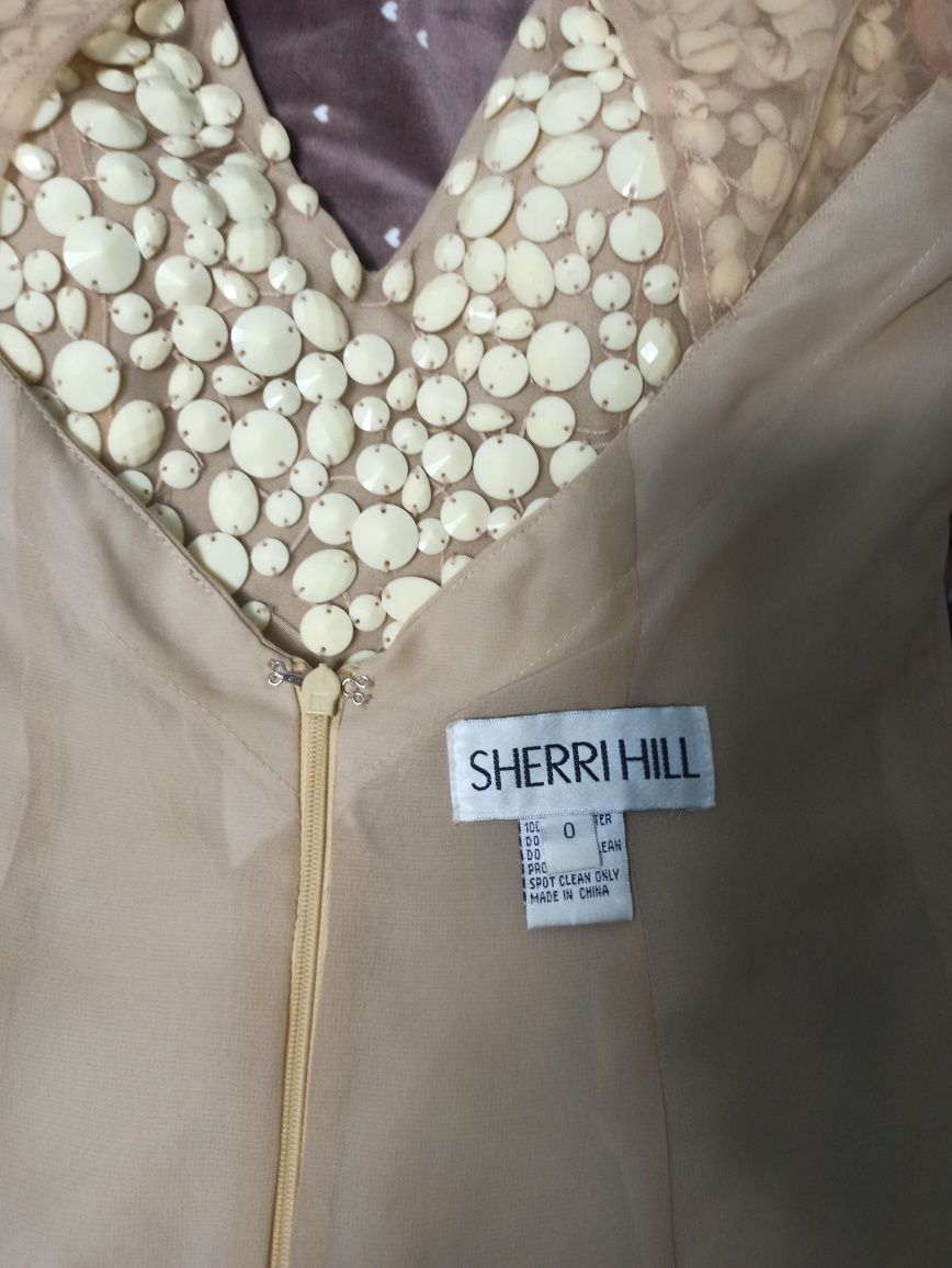 Rochie Nunta/Botez/Ocazie Sherri Hill Nude Cu Pietre Albe Mărimea 34/X