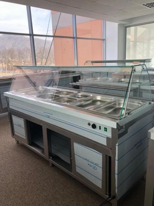 Linii de autoservire Vitrine calde reci