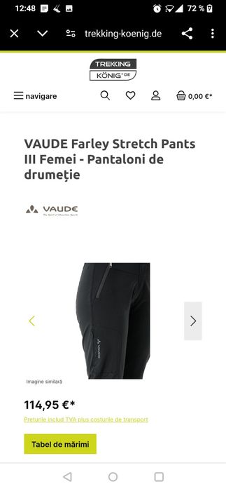 Pantaloni drumeție Vaude dama 44 XL NOU