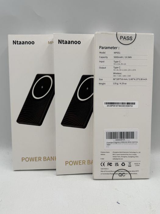Baterie Externa 5000 mAh Slim Cu functie Magsafe Sigilata T1