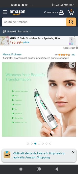 Aspirator pentru îndepărtarea punctelor negre