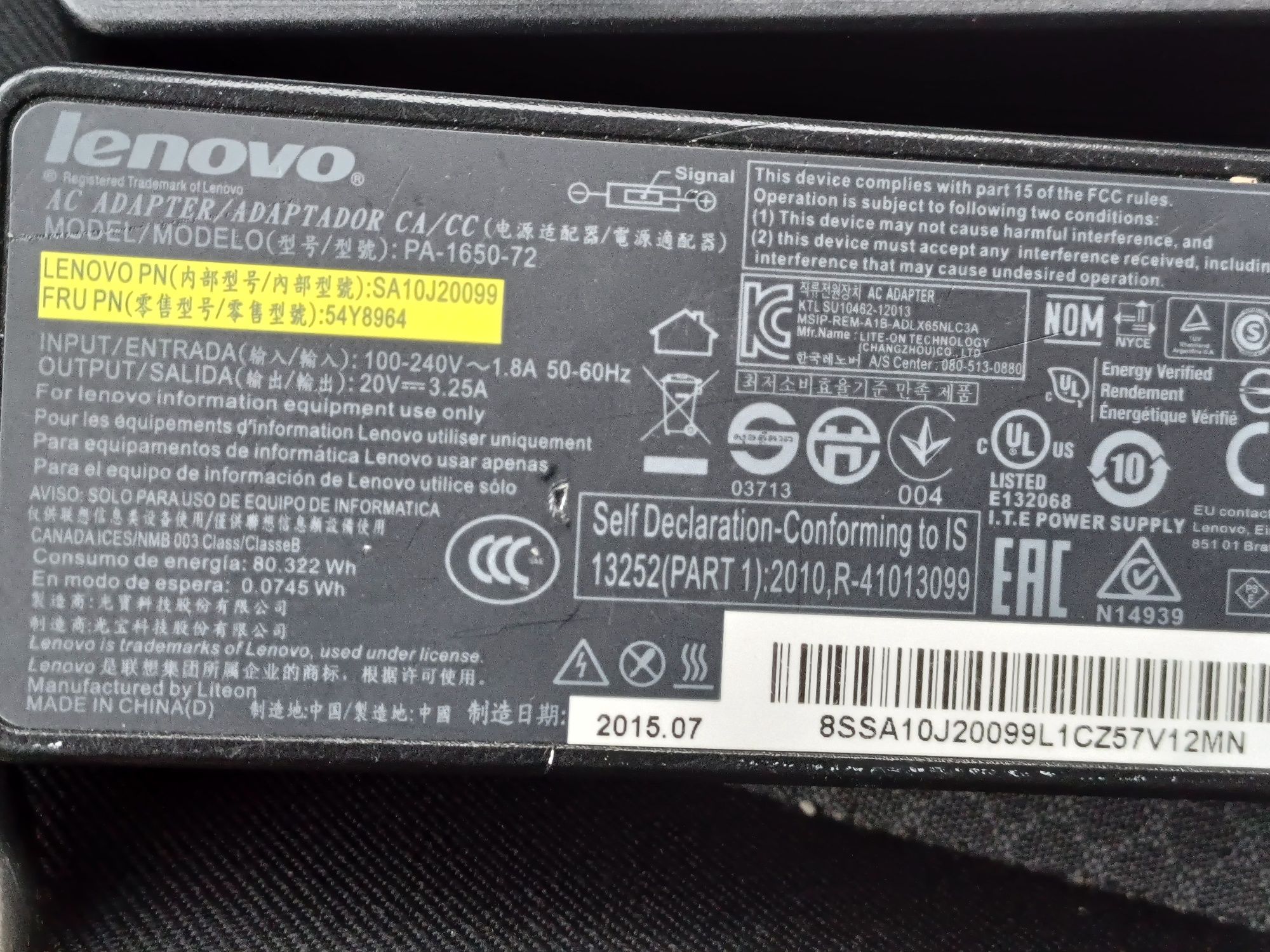 Alimentator incarcator Lenovo 20v PA ADLX
