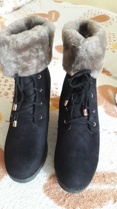 Полусапожки женские замша зима