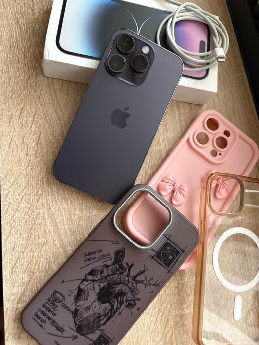 Iphone 14 pro, 128gb, deep purpe