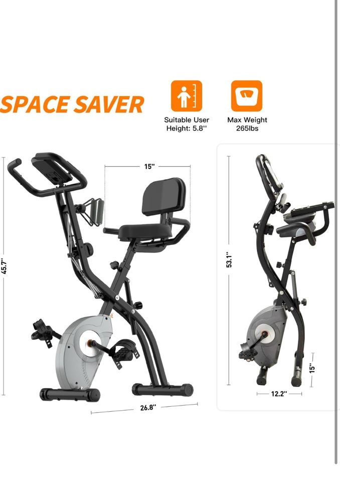 ATIVAFIT Bicicletă de exerciții pliabilă Noua Sigilata