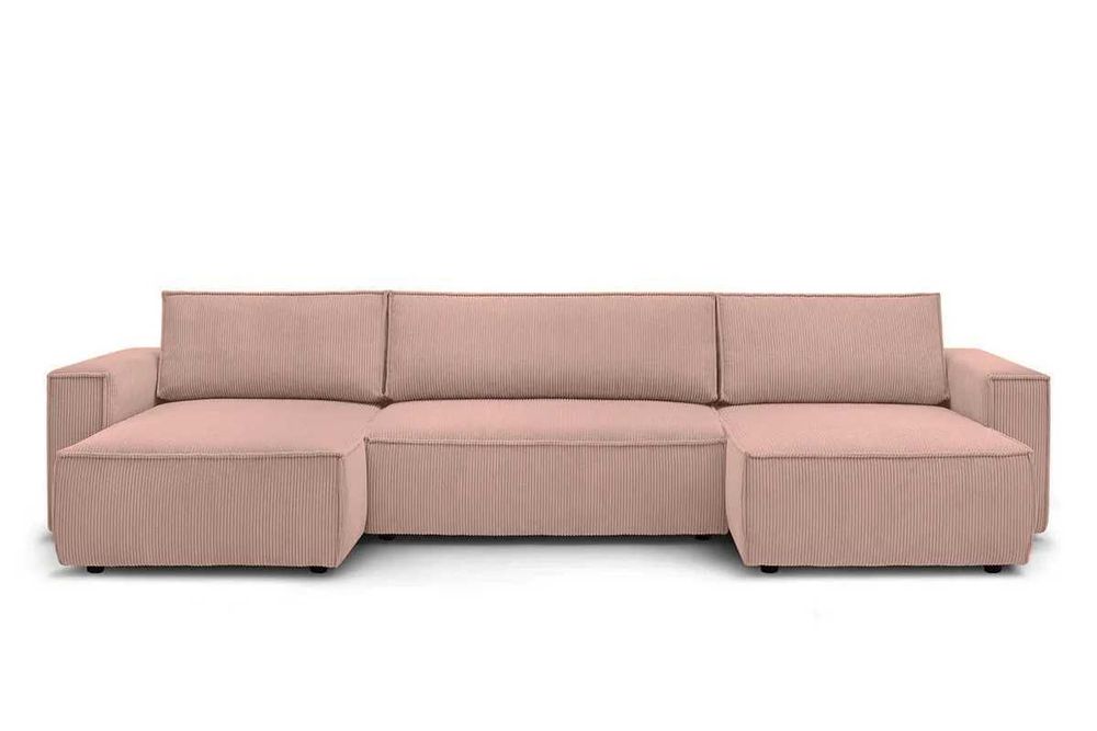 Colțar in formă de U Extensibil, cu ladă de depozitare, 356x142x83cm