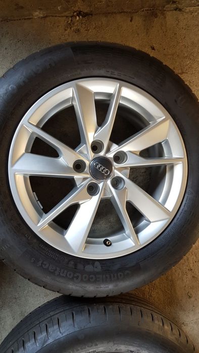 4бр. оригинални джанти Audi 16" 5x112 | летни Continental 205/60/16