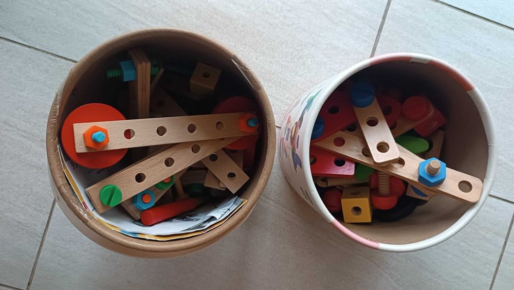 Playtive junior VIGA toys construction block set дървен конструктор